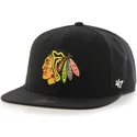 czapki-plana-czarny-snapback-chicago-blackhawks-nhl-47-brand