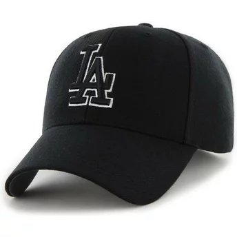 Wyginięta czapka czarna snapback z biały m logo i czarna Los Angeles Dodgers MLB MVP 47 Brand