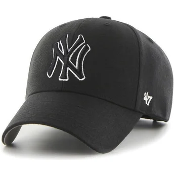 czarna-czapka-z-zakrzywionym-daszkiem-snapback-z-bialo-czarnym-logo-new-york-yankees-mlb-mvp-od-47-brand