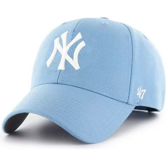 Wyginięta czapka niebieska jasny snapback New York Yankees MLB MVP 47 Brand