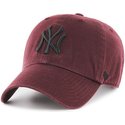 wyginieta-czapka-ciemno-czerwony-z-czarnym-logo-new-york-yankees-mlb-clean-up-47-brand