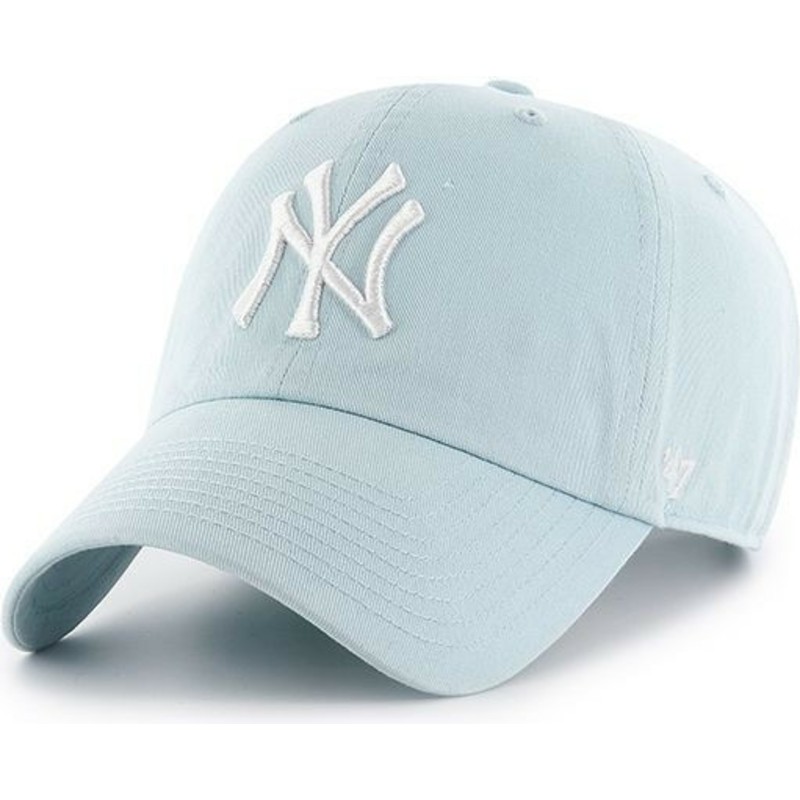 wyginieta-czapka-niebieska-jasny-new-york-yankees-mlb-clean-up-47-brand