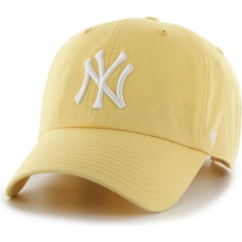 czapki-curva-zolty-tasma-regulowana-new-york-yankees-mlb-47-brand