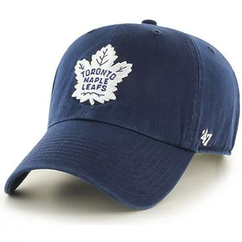 Wyginięta czapka ciemnoniebieska Tzłotynto Maple Leafs NHL Clean Up 47 Brand