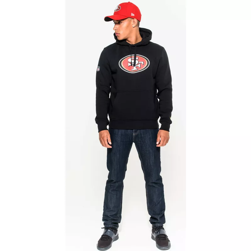 bluza-z-kapturem-czarna-pullover-hoodie-san-francisco-49ers-nfl-new-era