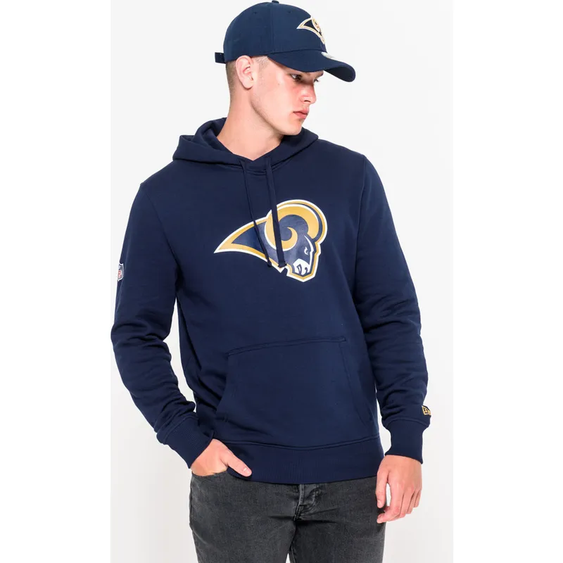 bluzy-z-kapturem-niebieski-pullover-hoodie-los-angeles-rams-nfl-new-era