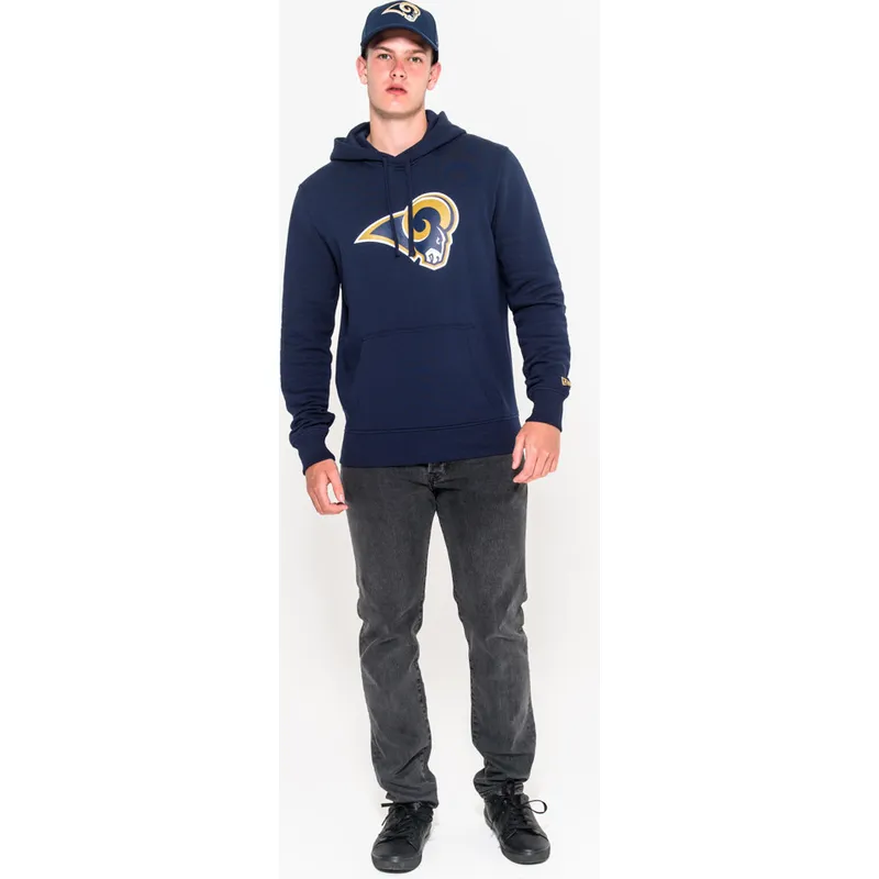 bluzy-z-kapturem-niebieski-pullover-hoodie-los-angeles-rams-nfl-new-era