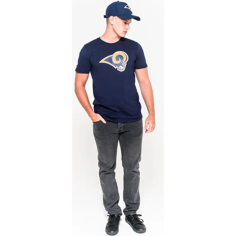 koszulki-krotki-rekaw-niebieski-de-los-angeles-rams-nfl-new-era