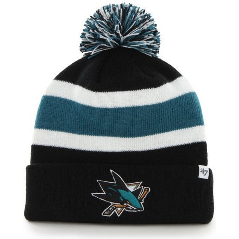 czapka-czarna-i-niebieska-z-pomponem-san-jose-sharks-nhl-breakaway-47-brand
