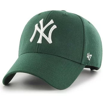 Wyginięta czapka zielona snapback New York Yankees MLB MVP 47 Brand