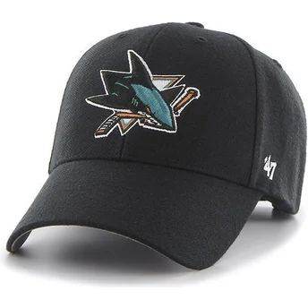 Czarna czapka z daszkiem San Jose Sharks NHL MVP od 47 Brand