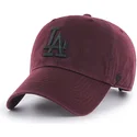 czapka-z-daszkiem-w-kolorze-bordowym-z-czarnym-logo-los-angeles-dodgers-mlb-clean-up-od-47-brand