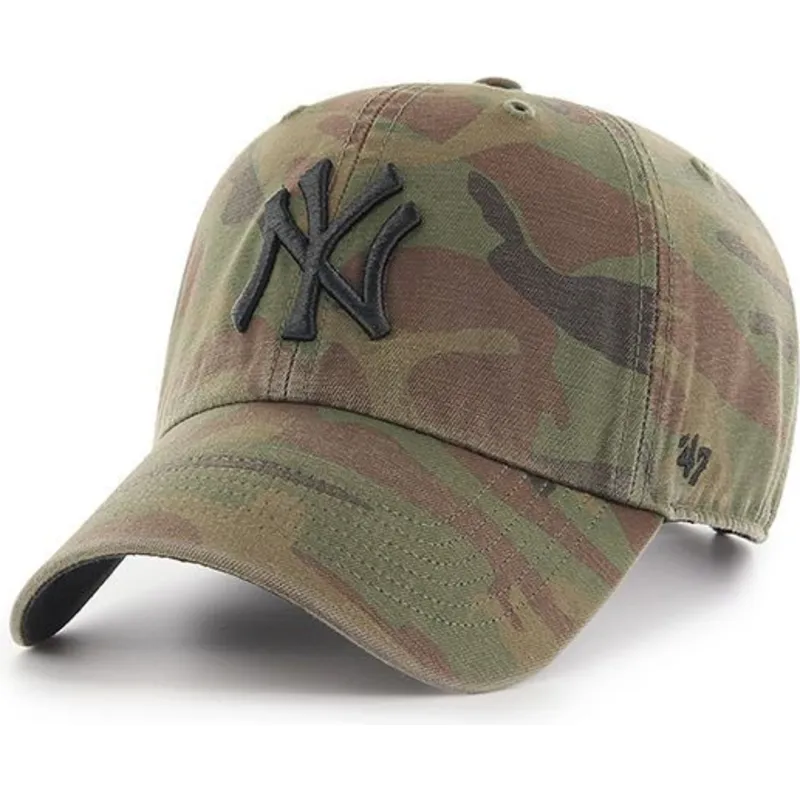 czapki-curva-kamuflaz-tasma-regulowana-negro-new-york-yankees-mlb-47-brand