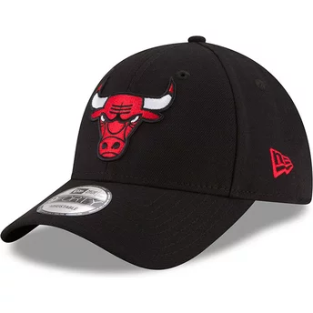 Wyginięta czapka czarna z regulacją 9FORTY The League Chicago Bulls NBA New Era