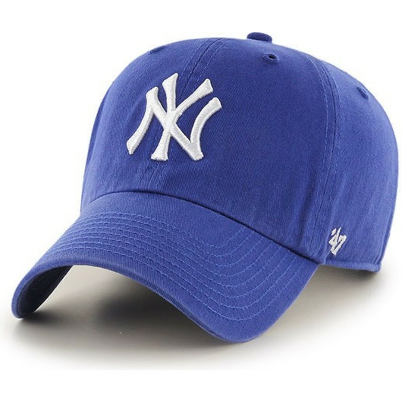 wyginieta-czapka-niebieska-dla-dziecka-new-york-yankees-mlb-clean-up-youth-47-brand