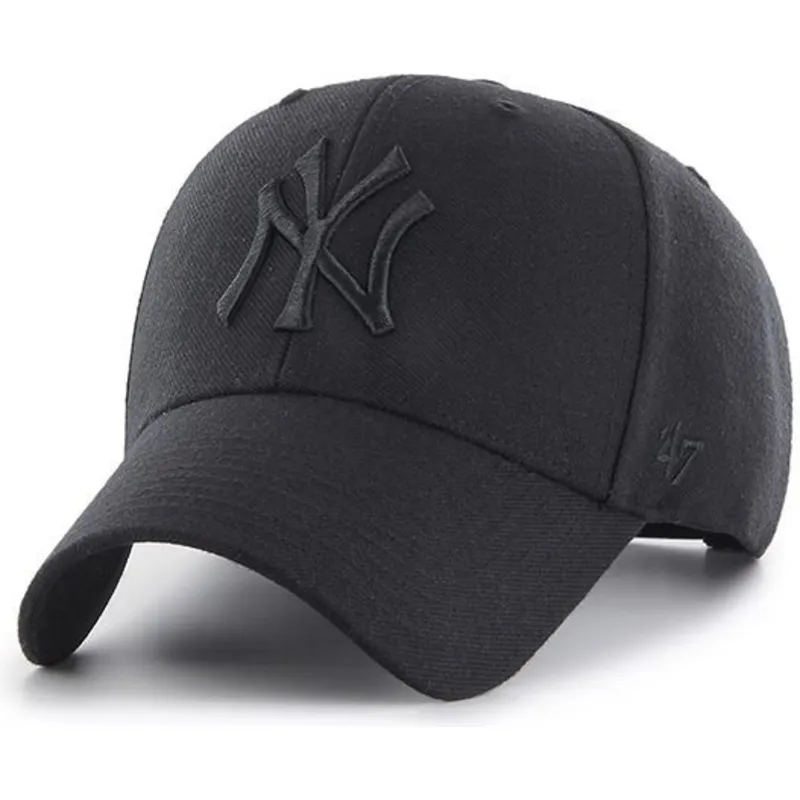czarna-czapka-z-daszkiem-snapback-z-czarnym-logo-new-york-yankees-mlb-mvp-od-47-brand