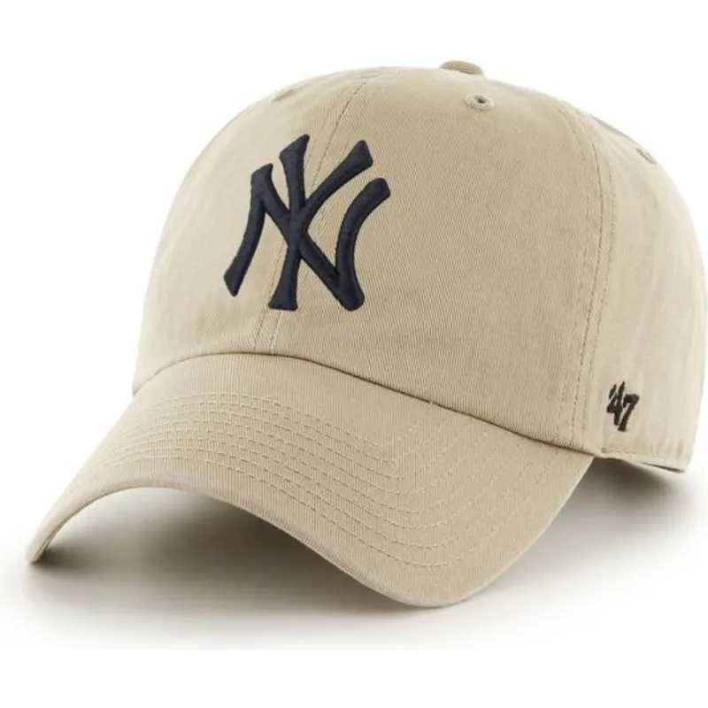 czapki-curva-bezowy-tasma-regulowana-negro-new-york-yankees-mlb-47-brand