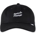 czarna-zakrzywiona-regulowana-czapka-texting-beach-please-od-djinns