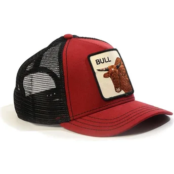 czerwona-czapka-truckerka-z-bykiem-bull-od-goorin-bros