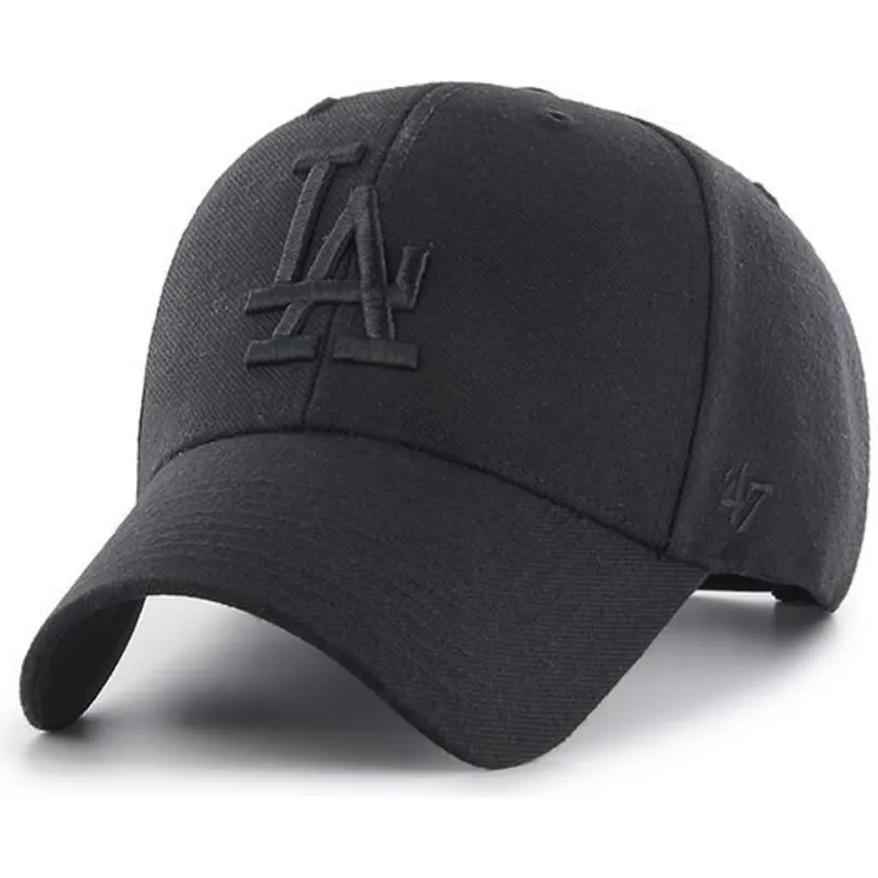 czarna-czapka-z-zakrzywionym-daszkiem-snapback-z-czarnym-logo-los-angeles-dodgers-mlb-mvp-od-47-brand