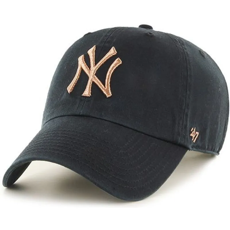 czapki-curva-czarny-tasma-regulowana-bronce-new-york-yankees-mlb-47-brand