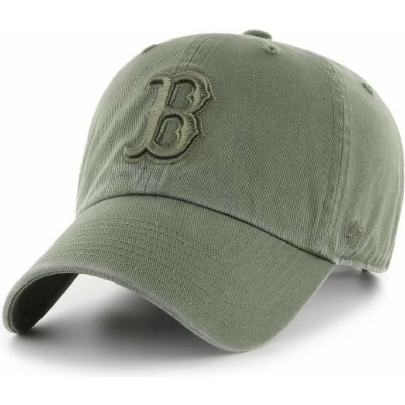 wyginieta-czapka-zielona-z-logo-zielona-boston-red-sox-clean-up-47-brand