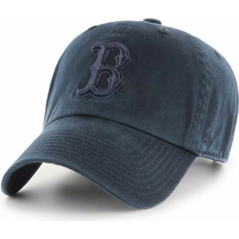 wyginieta-czapka-ciemnoniebieska-z-logo-ciemnoniebieska-boston-red-sox-mlb-clean-up-47-brand