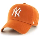 czapka-z-daszkiem-pomaranczowa-new-york-yankees-mlb-clean-up-od-47-brand