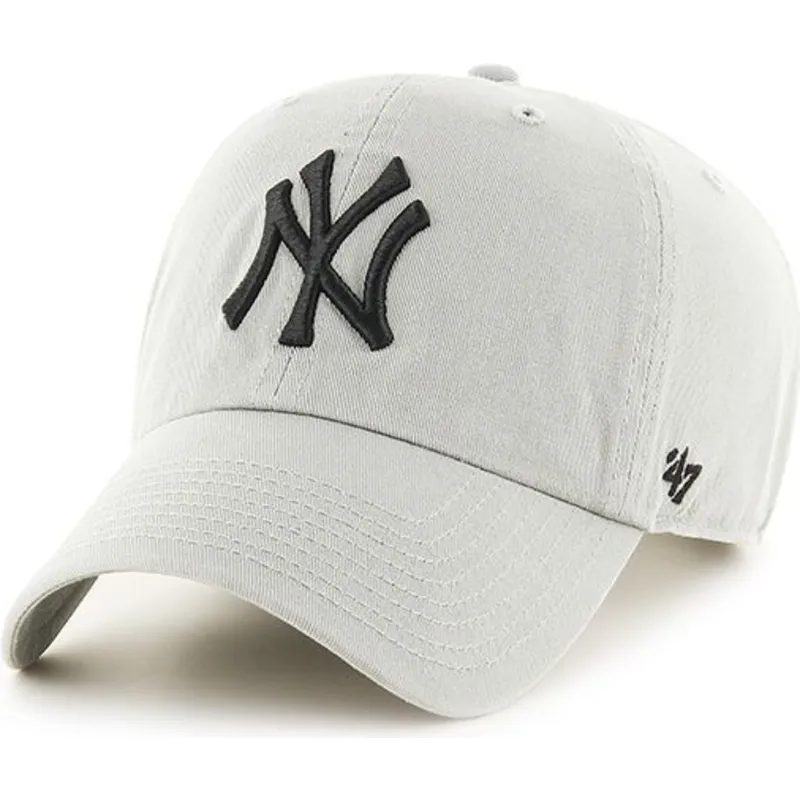 czapki-curva-szary-tasma-regulowana-claro-new-york-yankees-mlb-47-brand