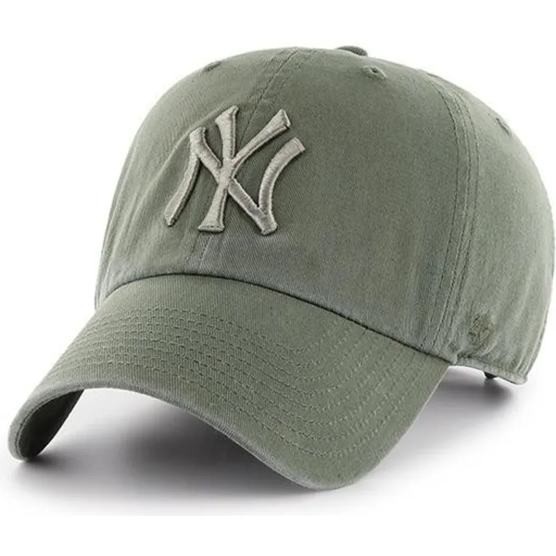 czapki-curva-zielony-tasma-regulowana-claro-new-york-yankees-mlb-47-brand