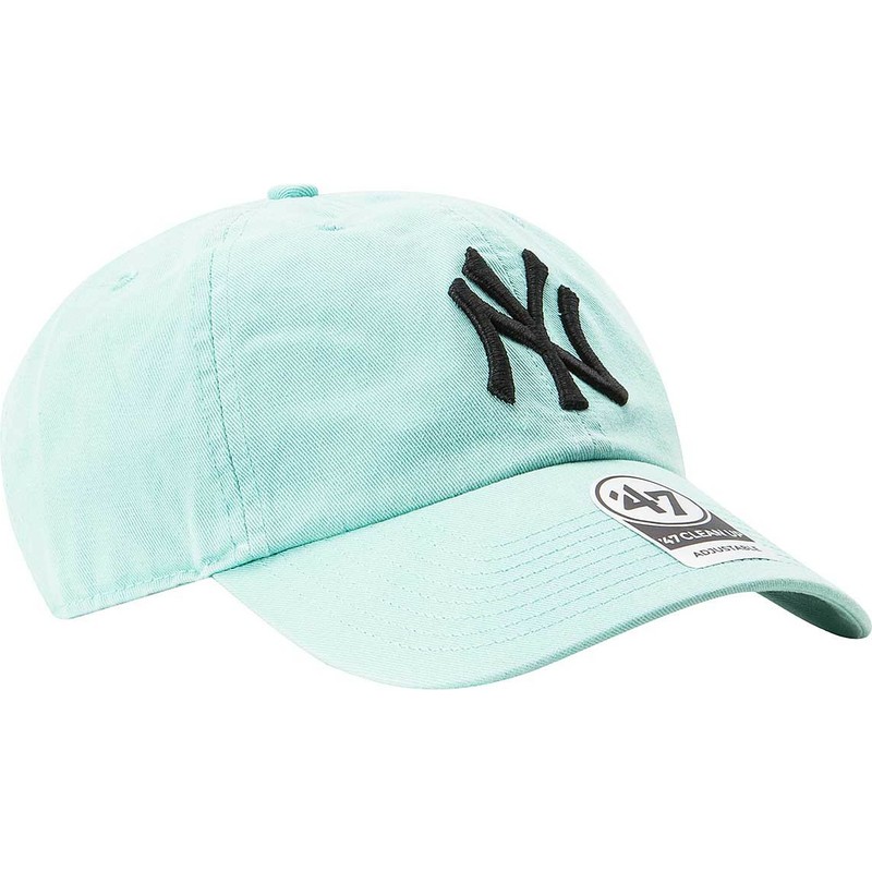 wyginieta-czapka-niebieska-tiffany-new-york-yankees-mlb-clean-up-47-brand