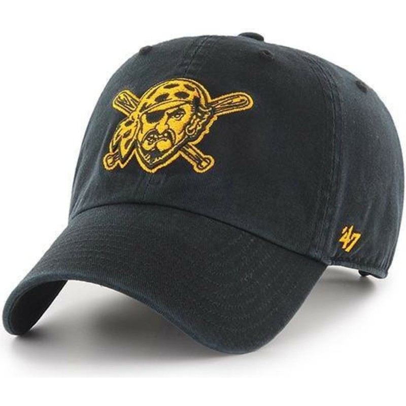 wyginieta-czapka-czarna-z-logo-piszczur-pittsburgh-pirates-mlb-clean-up-47-brand
