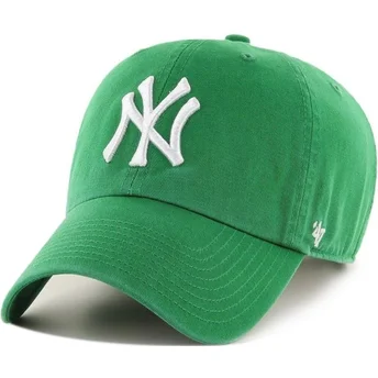 Wyginięta czapka zielona New York Yankees MLB Clean Up 47 Brand