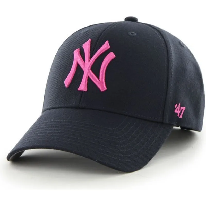 czapki-curva-granatowy-tasma-regulowana-rosa-new-york-yankees-mlb-47-brand
