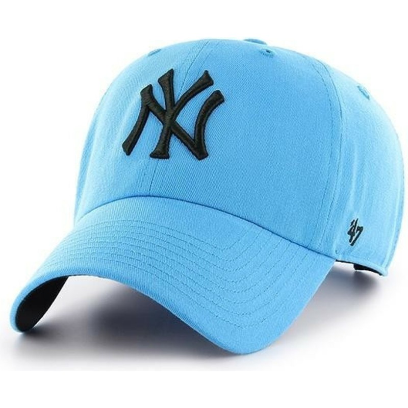 wyginieta-czapka-niebieska-new-york-yankees-mlb-clean-up-neon-47-brand