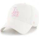 czapki-curva-bialy-tasma-regulowana-rosa-los-angeles-dodgers-mlb-47-brand