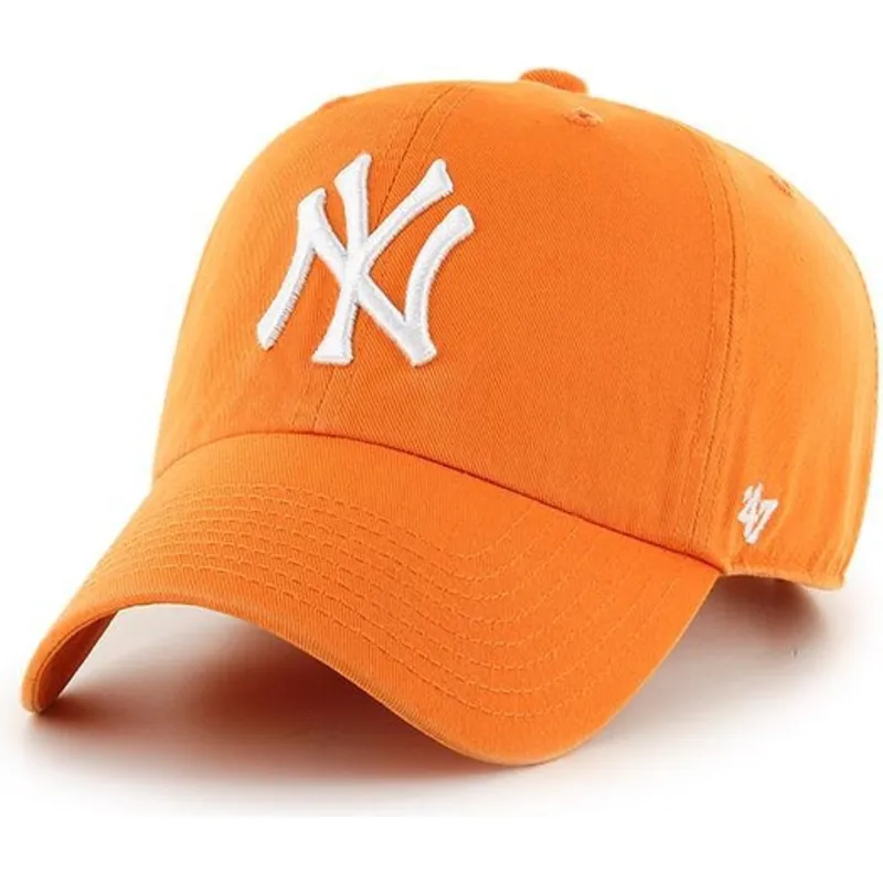 czapki-curva-pomaranczowy-tasma-regulowana-vibrante-new-york-yankees-mlb-47-brand