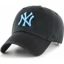 wyginieta-czapka-czarna-z-logo-niebieska-new-york-yankees-mlb-clean-up-47-brand