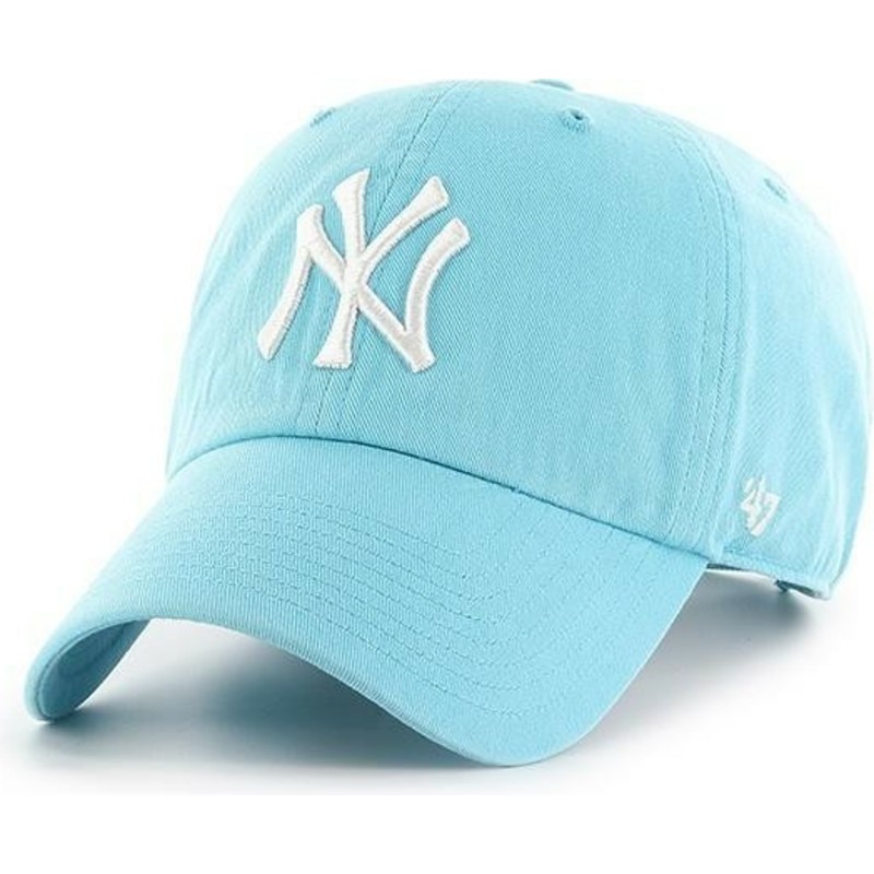 wyginieta-czapka-niebieska-caribe-new-york-yankees-mlb-clean-up-47-brand