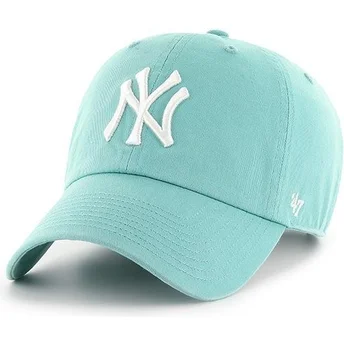 Czapka z zakrzywionym daszkiem niebieska księżycowa New York Yankees MLB Clean Up od 47 Brand