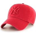 czapki-curva-czerwony-tasma-regulowana-new-york-yankees-mlb-47-brand