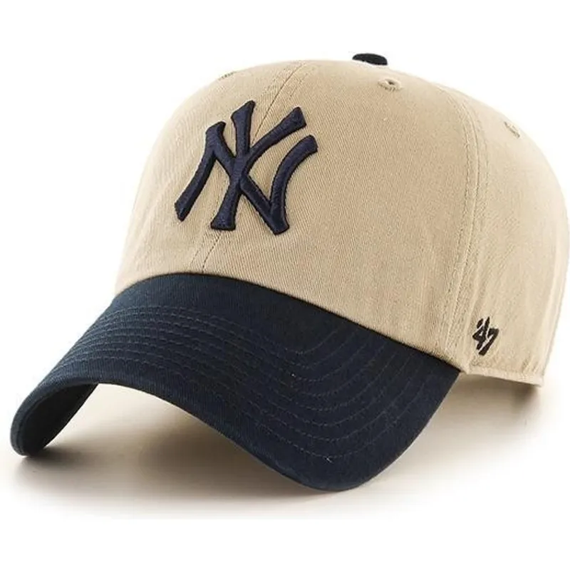 czapki-curva-bezowy-tasma-regulowana-new-york-yankees-mlb-47-brand