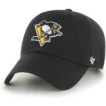 Wyginięta czapka czarna Pittsburgh Penguins NHL Clean Up 47 Brand