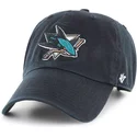 czarna-czapka-z-daszkiem-san-jose-sharks-nhl-clean-up-od-47-brand