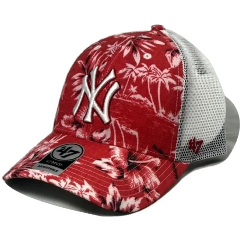 czerwona-czapka-truckerka-new-york-yankees-mlb-mvp-south-coast-marki-47-brand