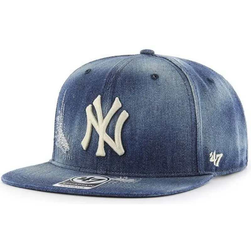 czapki-plana-granatowy-snapback-vaquero-new-york-yankees-mlb-47-brand