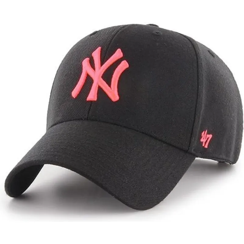 czapki-curva-czarny-snapback-rosa-new-york-yankees-mlb-47-brand