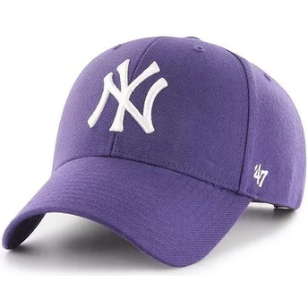 Wyginięta czapka purpurowa snapback New York Yankees MLB MVP 47 Brand