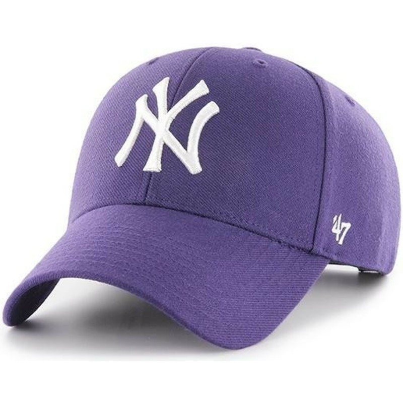 wyginieta-czapka-purpurowa-snapback-new-york-yankees-mlb-mvp-47-brand