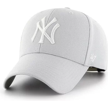 Wyginięta czapka szara snapback New York Yankees MLB MVP 47 Brand